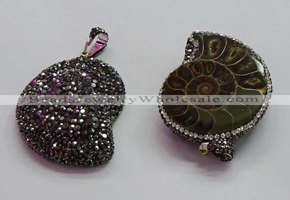 CGP1560 30*36mm - 35*45mm ammonite pendants wholesale