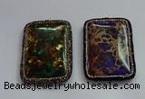 CGP1565 45*65mm rectangle sea sediment jasper pendants