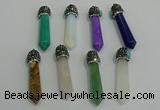 CGP198 10*55mm sticks mixed gemstone pendants wholesale