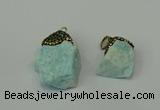 CGP202 15*25mm - 25*35mm nuggets amazonite gemstone pendants