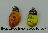 CGP278 20*35mm - 22*40mm freeform synthetic amber pendants