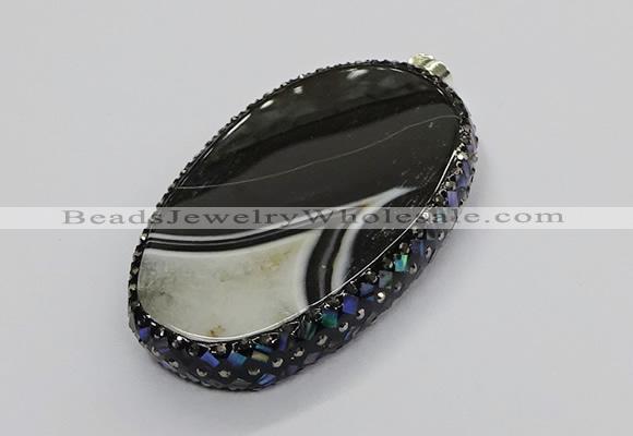 CGP3042 45*65mm - 45*70mm oval druzy agate pendants