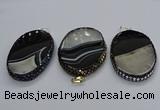 CGP3043 45*65mm - 45*70mm oval druzy agate pendants