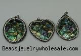 CGP311 35*45mm - 40*40mm abalone shell pendants wholesale