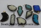 CGP3110 20*30mm - 30*45mm freeform druzy agate pendants