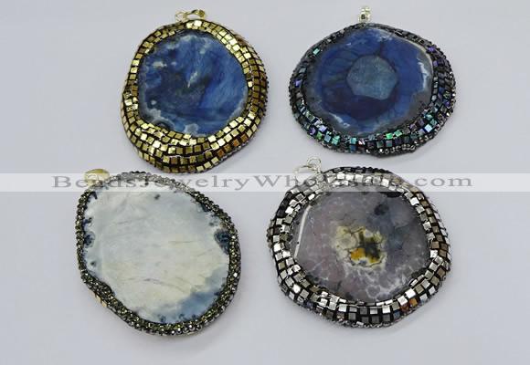 CGP3144 45*60mm - 50*65mm freeform agate gemstone pendants