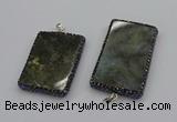 CGP3151 35*50mm - 40*60mm rectangle labradorite gemstone pendants