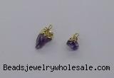 CGP3266 8*12mm - 10*14mm faceted nuggets amethyst pendants