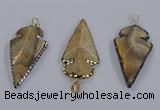 CGP3289 25*55mm - 28*55mm arrowhead agate pendants wholesale