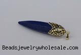 CGP3361 15*50mm - 16*65mm sticks lapis lazuli gemstone pendants