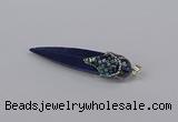 CGP3362 15*50mm - 16*65mm sticks lapis lazuli gemstone pendants