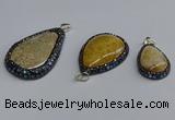 CGP3415 22*35mm - 35*50mm flat teardrop fossil coral pendants