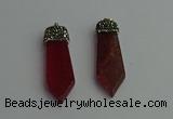 CGP342 12*50mm - 15*55mm arrowhead agate pendants wholesale