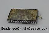 CGP3420 35*60mm - 40*50mm rectangle fossil coral pendants