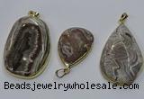 CGP3428 25*40mm - 35*55mm freeform crazy lace agate pendants