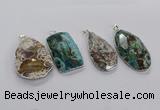 CGP3465 30*40mm - 35*55mm freeform ocean agate pendants