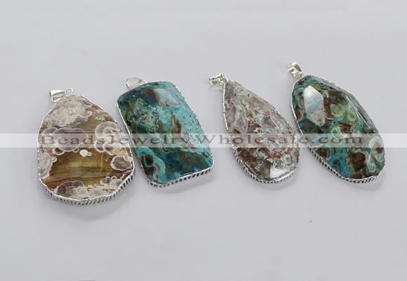 CGP3465 30*40mm - 35*55mm freeform ocean agate pendants