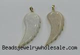 CGP3491 22*45mm - 25*50mm wing-shaped fossil coral pendants