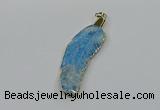 CGP3504 22*60mm - 25*65mm feather fossil coral pendants