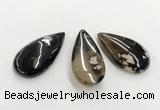 CGP3522 30*55mm - 35*60mm flat teardrop sakura agate slab pendants