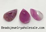 CGP3564 35*55mm faceted flat teardrop agate pendants wholesale