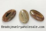 CGP3568 32*50mm faceted oval agate pendants wholesale