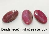 CGP3569 32*50mm faceted oval agate pendants wholesale