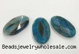 CGP3570 32*50mm faceted oval agate pendants wholesale