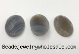 CGP3580 32*45mm faceted oval agate pendants wholesale