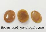 CGP3581 32*45mm faceted oval agate pendants wholesale