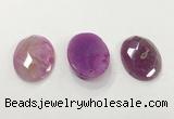 CGP3582 32*45mm faceted oval agate pendants wholesale