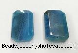 CGP3599 35*55mm faceted octagonal agate pendants wholesale