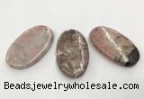 CGP3620 35*60mm oval rhodochrosite gemstone pendants