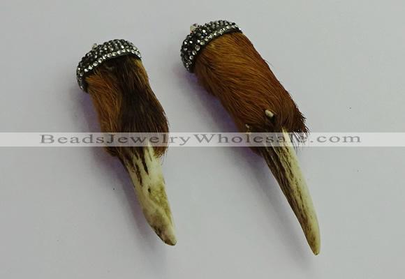 CGP395 15*75mm deer-horn pendants wholesale