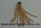 CGP420 2*3mm faceted rondelle handmade chinese crystal tassel pendants