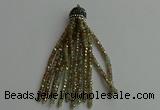 CGP422 2*3mm faceted rondelle handmade chinese crystal tassel pendants