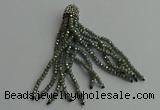 CGP425 2*3mm faceted rondelle handmade chinese crystal tassel pendants