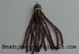 CGP426 2*3mm faceted rondelle handmade chinese crystal tassel pendants