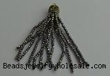 CGP446 2*3mm faceted rondelle handmade chinese crystal tassel pendants