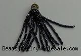 CGP448 2*3mm faceted rondelle handmade chinese crystal tassel pendants