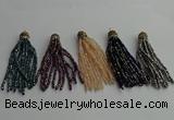 CGP450 2*3mm faceted rondelle handmade chinese crystal tassel pendants