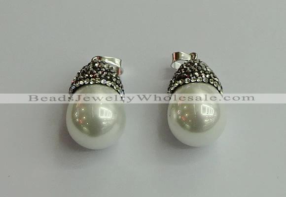 CGP455 15*25mm - 15*30mm teardrop pearl shell pendants wholesale