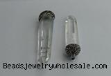 CGP713 16*55mm - 18*75mm sticks white crystal pendants