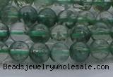 CGQ511 15.5 inches 6mm round matte imitation green phantom quartz beads