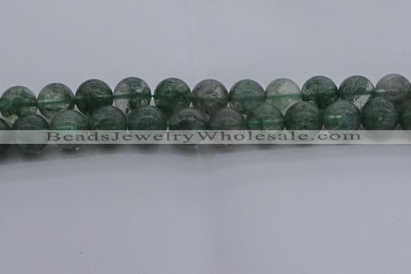 CGQ517 15.5 inches 18mm round matte imitation green phantom quartz beads