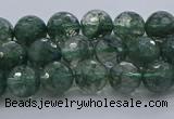 CGQ521 15.5 inches 6mm faceted round imitation green phantom quartz beads