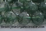 CGQ524 15.5 inches 12mm faceted round imitation green phantom quartz beads