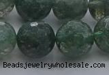 CGQ526 15.5 inches 16mm faceted round imitation green phantom quartz beads