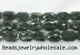 CGQ531 22*30mm - 24*32mm faceted octagonal green phantom quartz beads