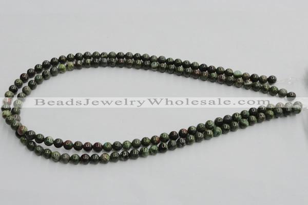 CGR01 16 inches 6mm round green rain forest stone beads wholesale